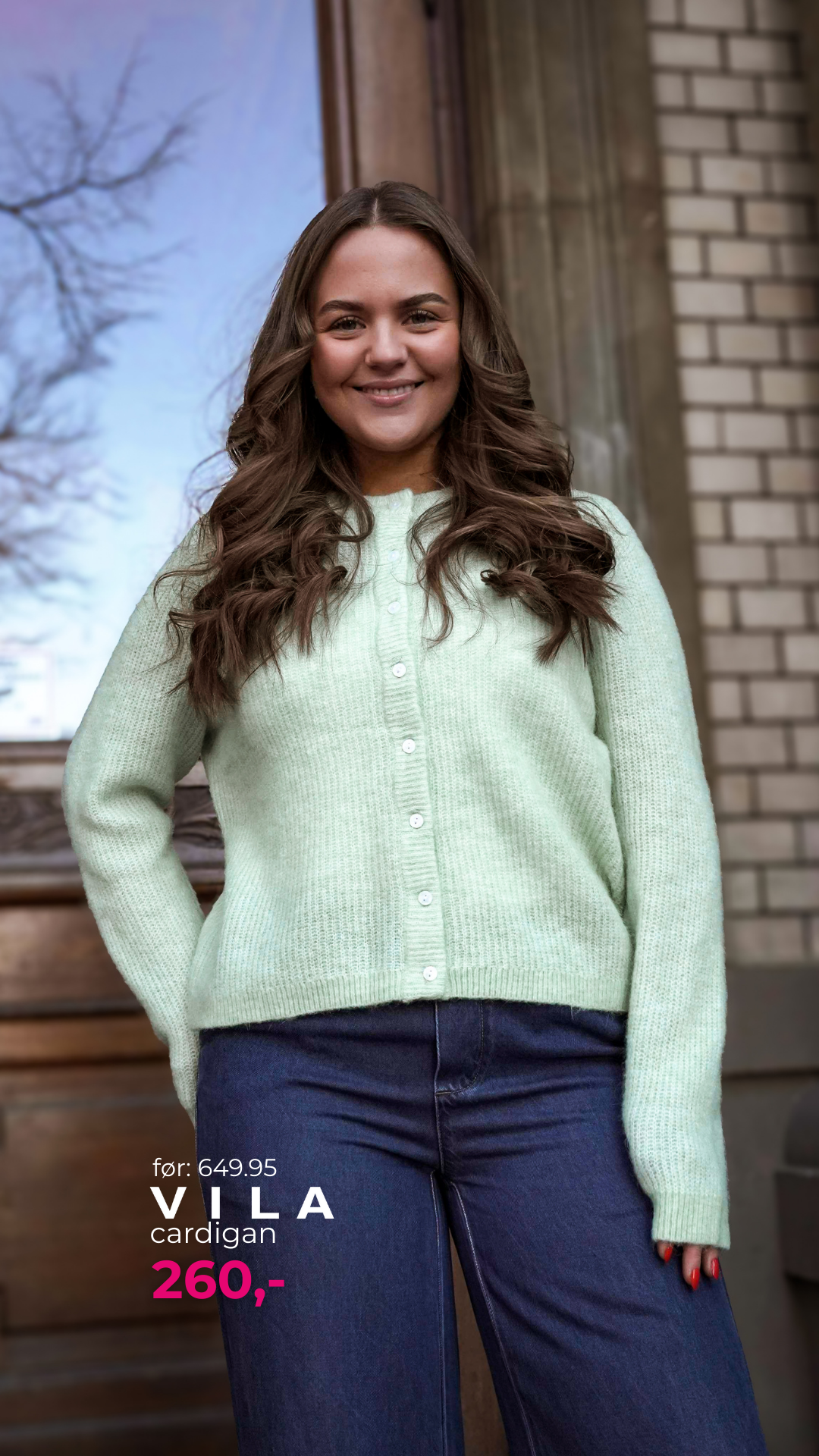 VILORY Knit Cardigan - Smoke Green